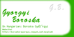 gyorgyi boroska business card